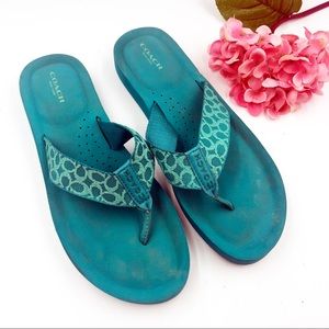 Coach Shoes - Coach | Teal Flip Flops Coach Shoes - Coach | Teal Flip Flops